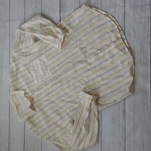 LOVE NOTES CASUAL STRIPED BUTTON DOWN